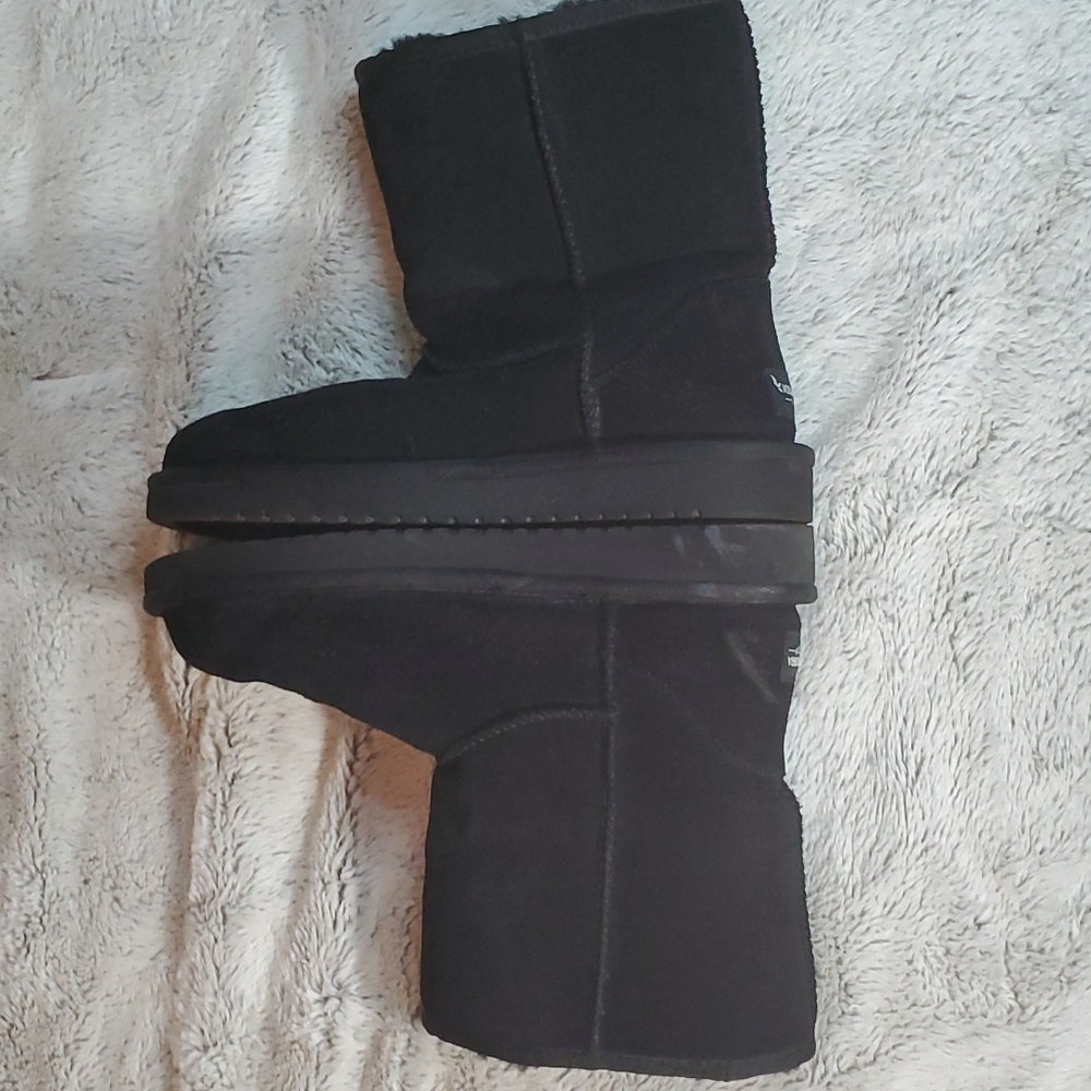 KOOLABURRA by UGG Black Faux Suede and Fur Lined Flat Heel Boots-NWOT-US… - Picture 5 of 13